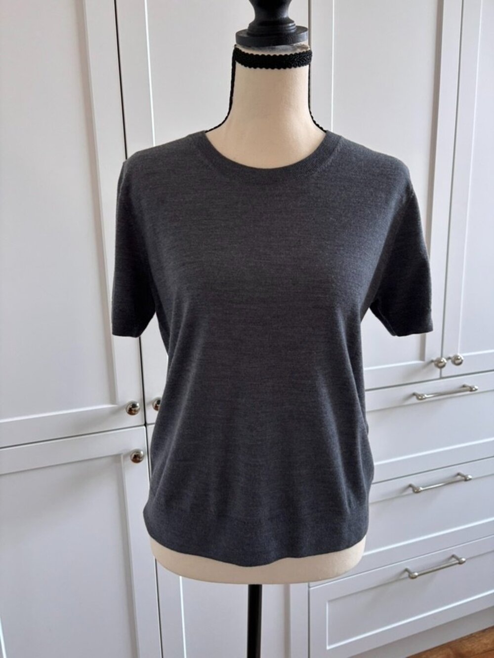 Aritzia Babaton Charcoal Gray Wool Sweater | Size M | 100% Wool | NWT | FA24